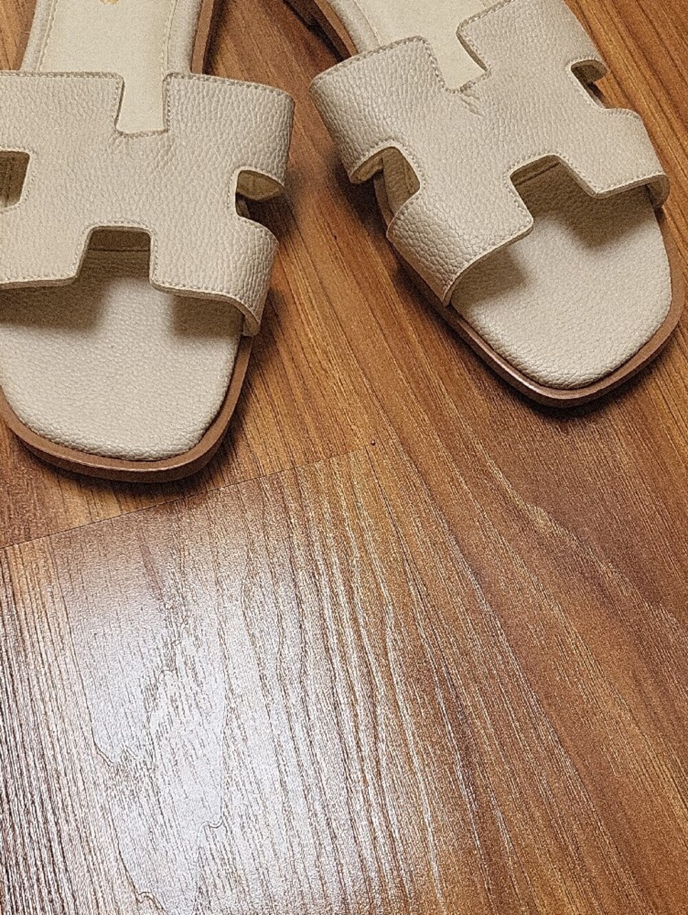 Women's Cream Slide Mules - Elegant Slip-On Sandals - Picture 2 of 5